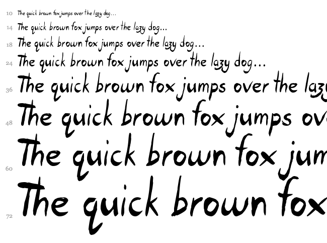 Open Hours font waterfall